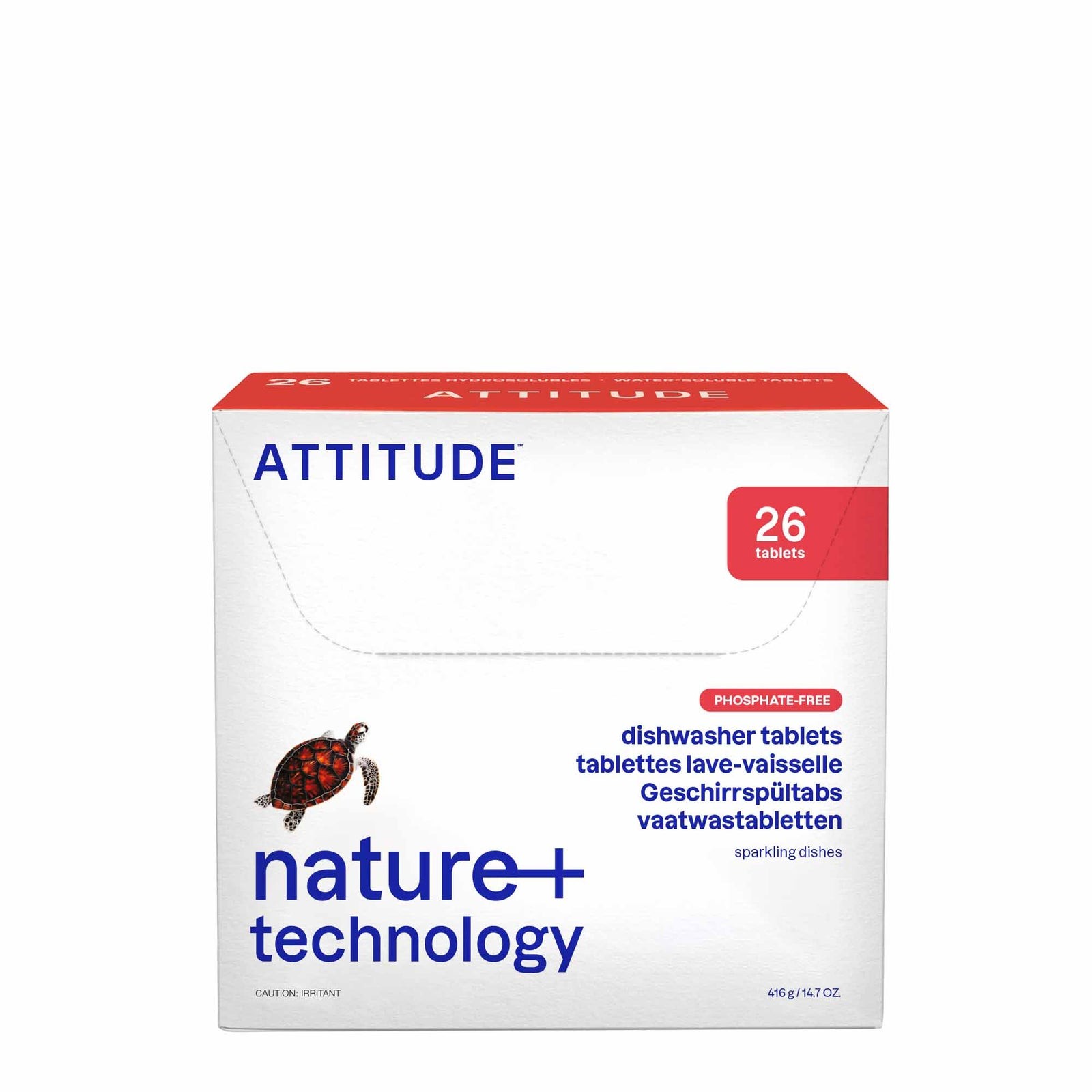 ATTITUDE unscented dishwasher pod cardboard box